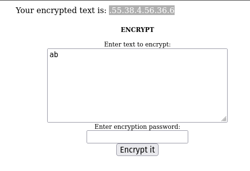 Encryption page in Realistic 6