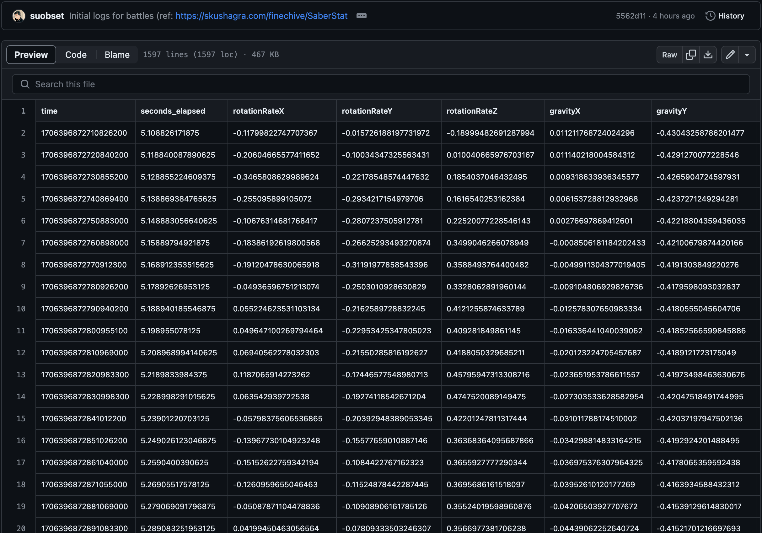 Example Log