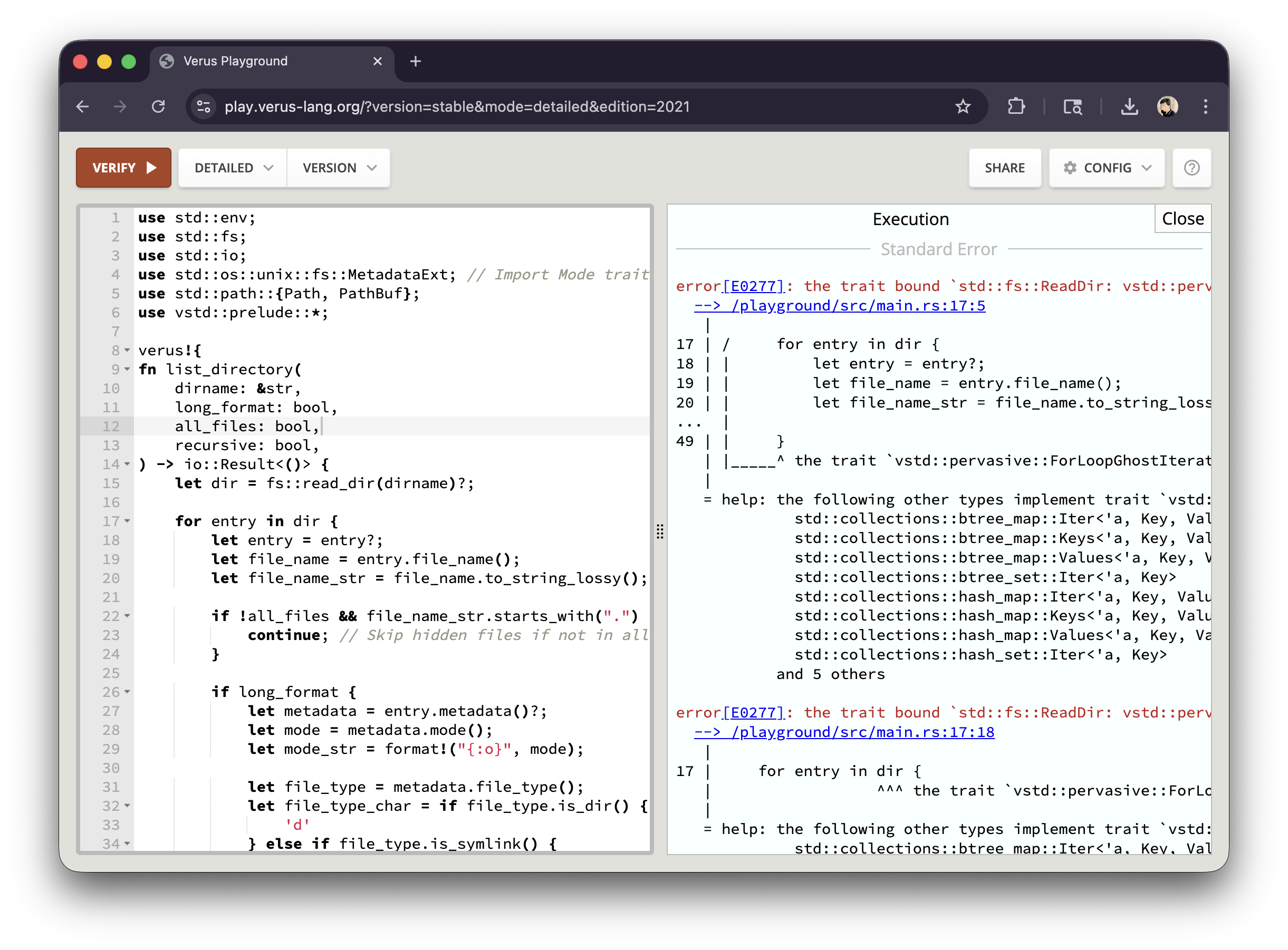 Verus Online Playground