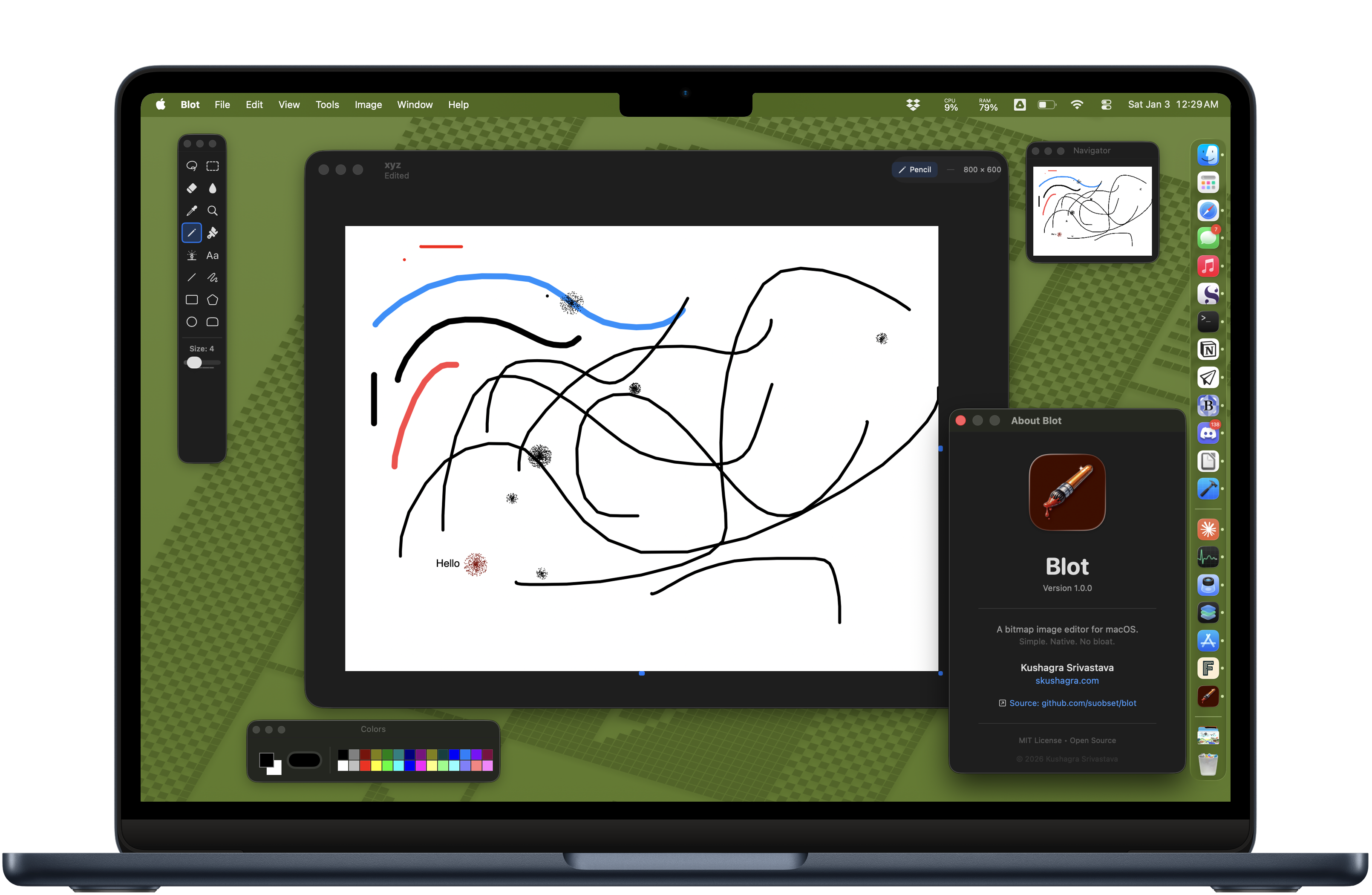 Blot running on macOS
